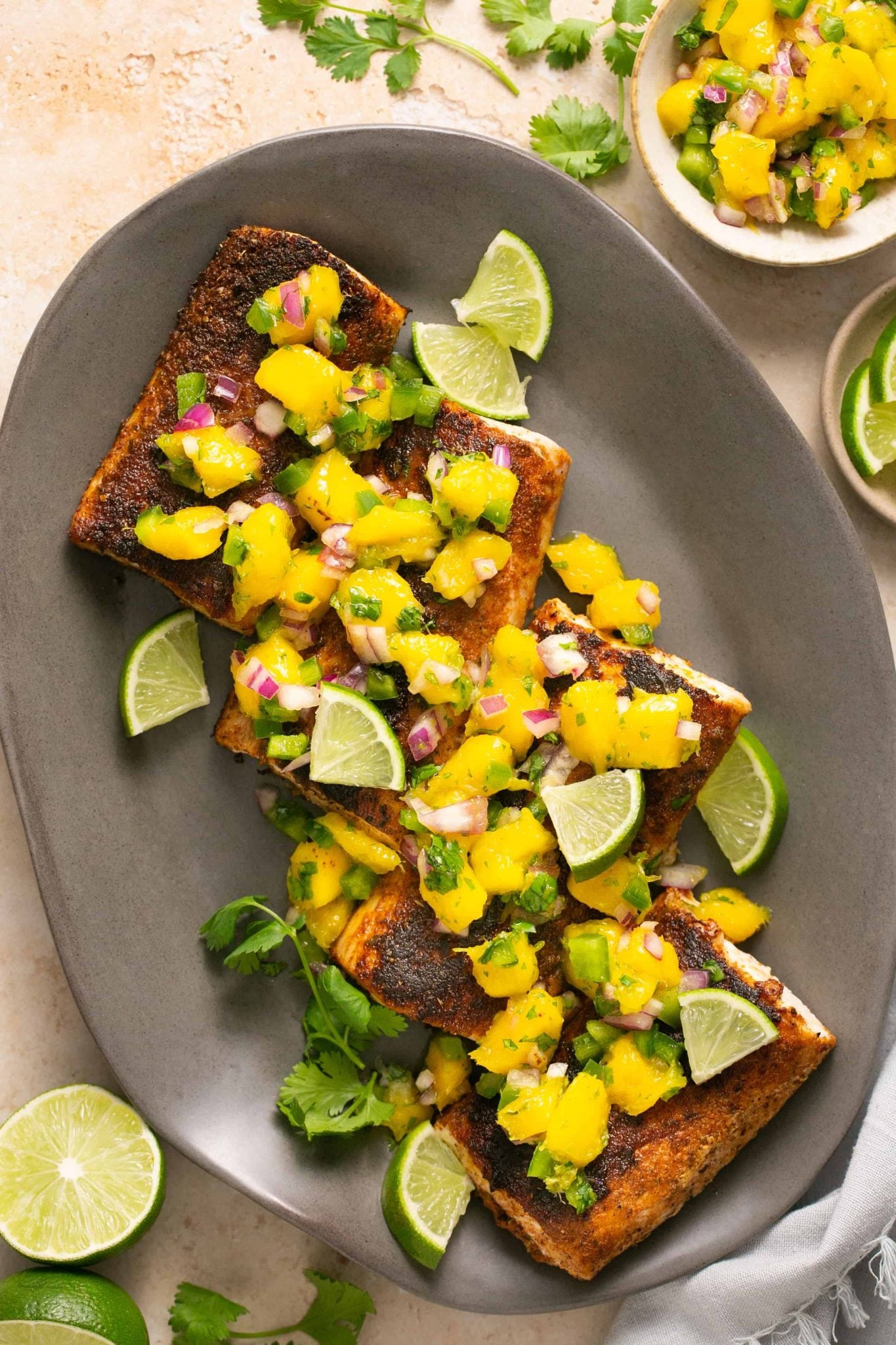 Blackened Mahi Mahi with Mango Salsa | Every Last Bite Blackened Mahi Mahi with Mango Salsa