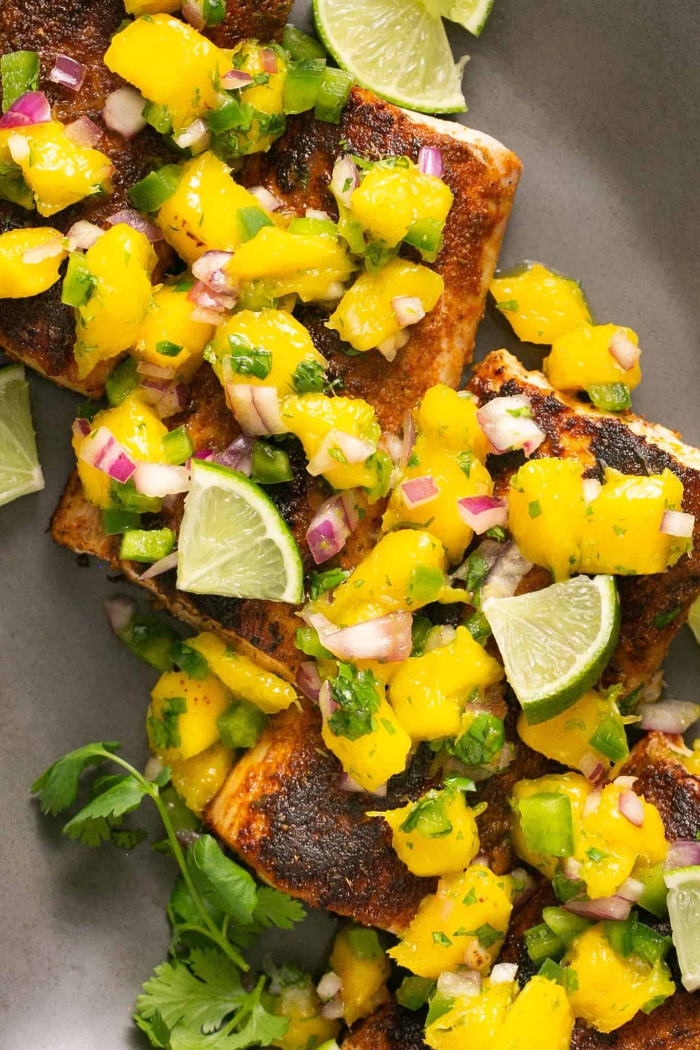 Blackened Mahi Mahi with Mango Salsa | Every Last Bite Blackened Mahi Mahi with Mango Salsa