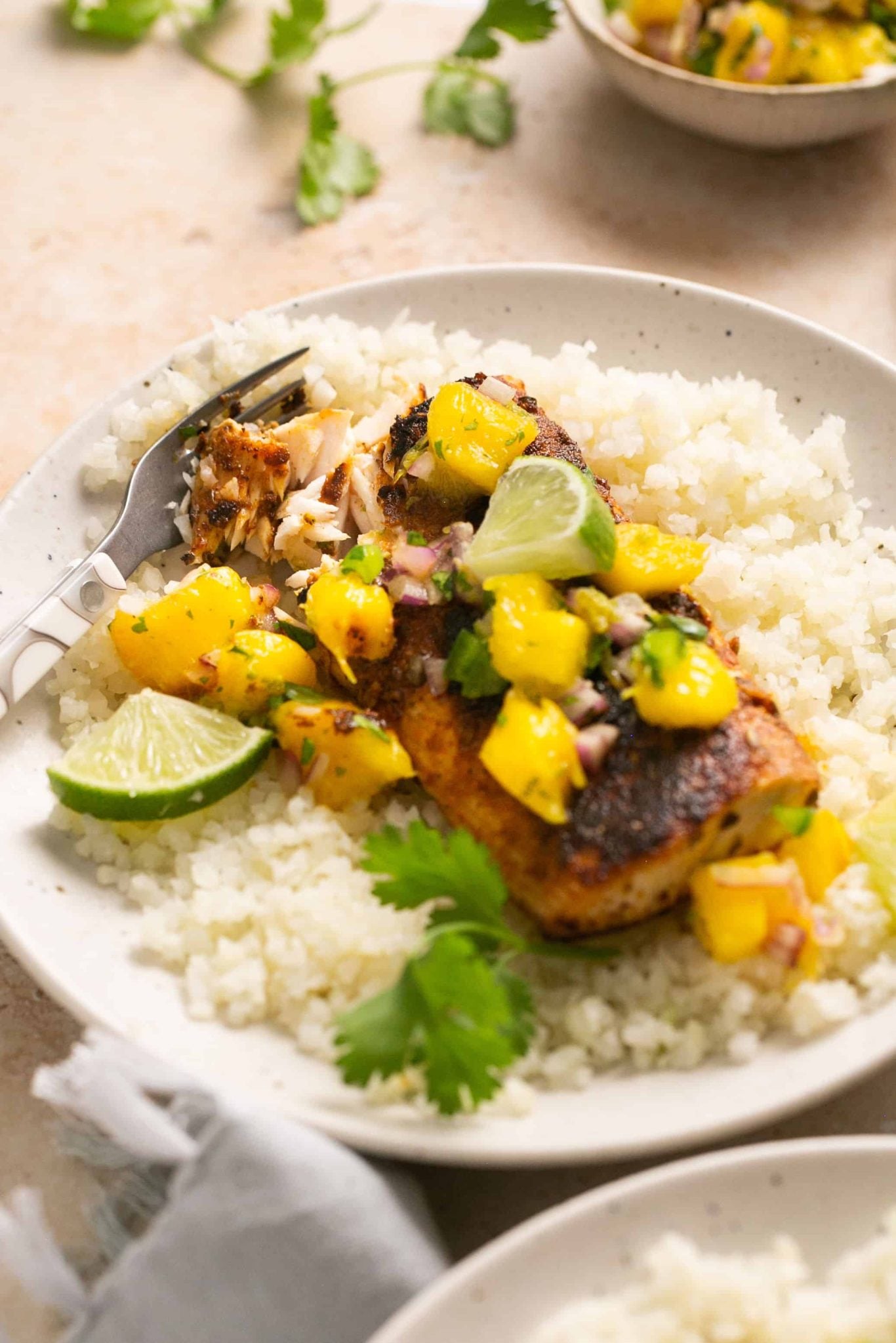 Blackened Mahi Mahi with Mango Salsa | Every Last Bite Blackened Mahi Mahi with Mango Salsa