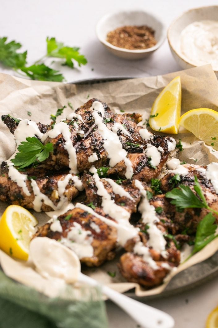 Za'atar Chicken with Tahini Lemon Sauce | Every Last Bite Za'atar Chicken with Tahini Lemon Sauce