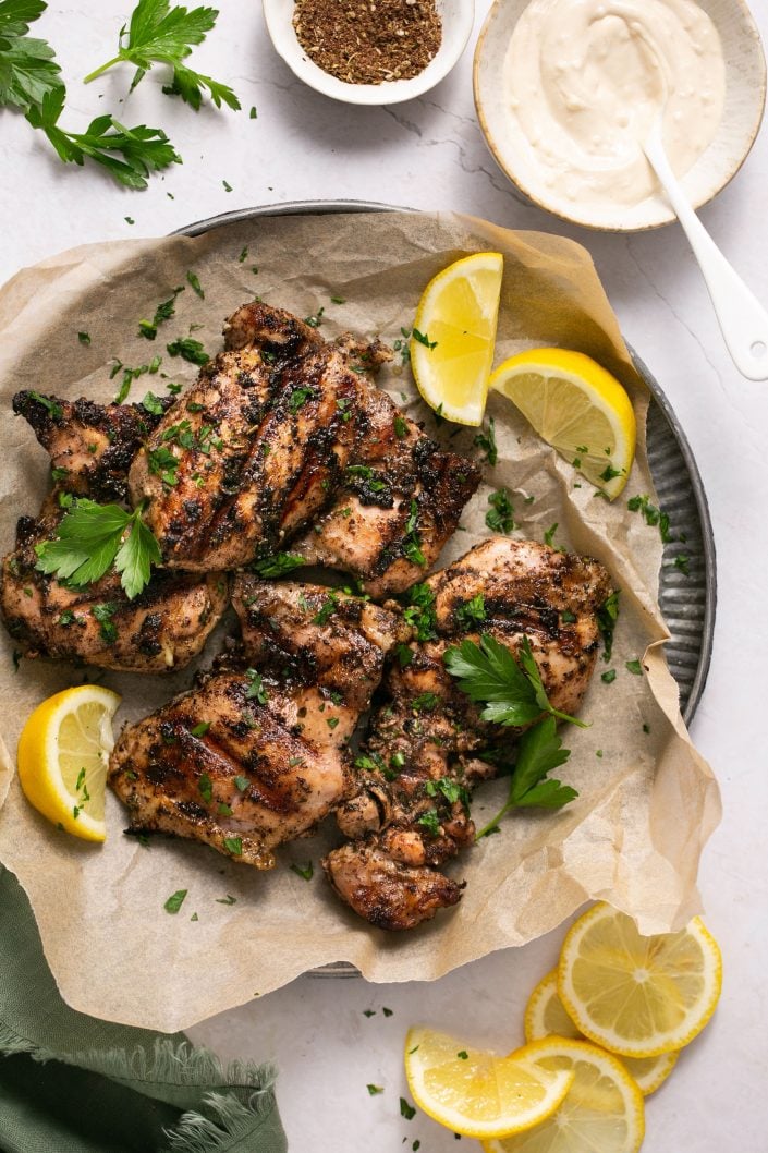 Za'atar Chicken with Tahini Lemon Sauce | Every Last Bite Za'atar Chicken with Tahini Lemon Sauce