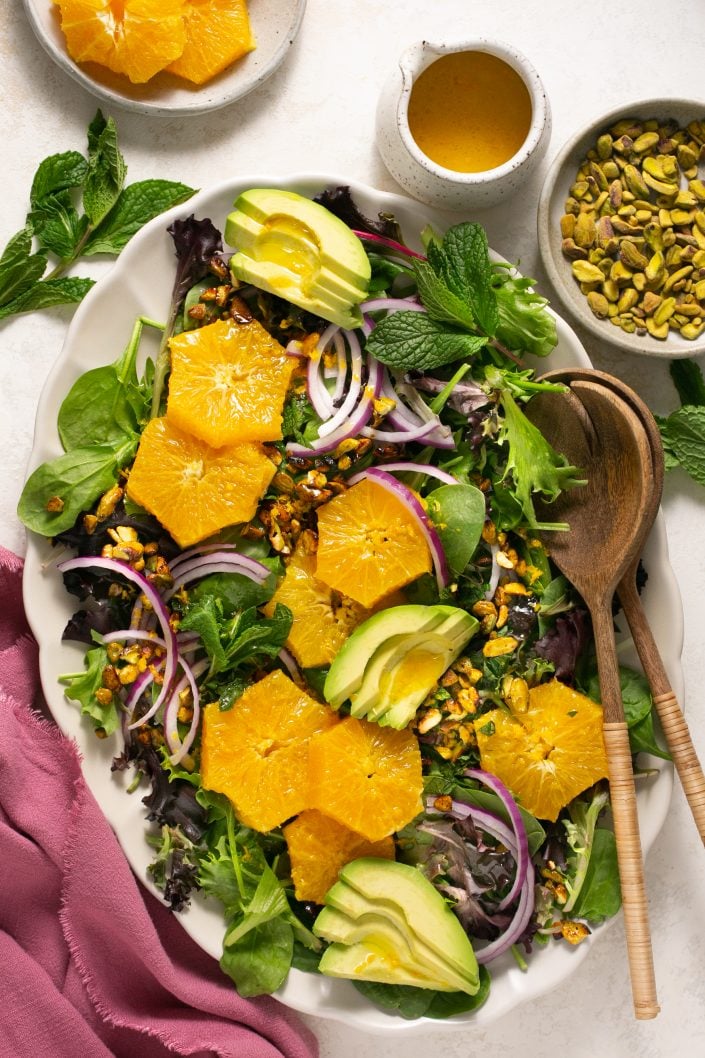 Orange, Avocado & Candied Pistachio Salad | Every Last Bite Orange, Avocado & Candied Pistachio Salad