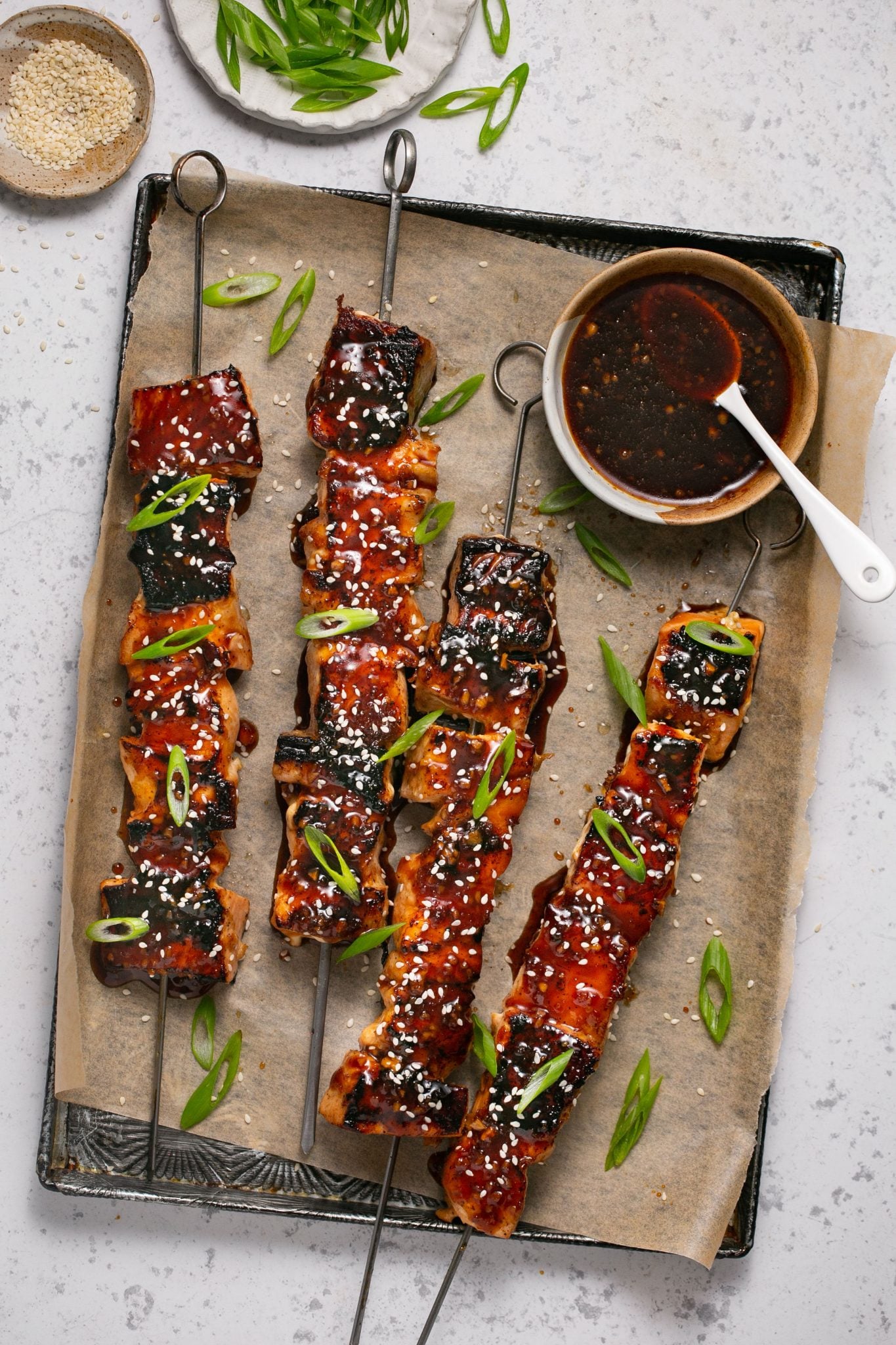 Grilled Salmon Skewers | Every Last Bite Grilled Salmon Skewers