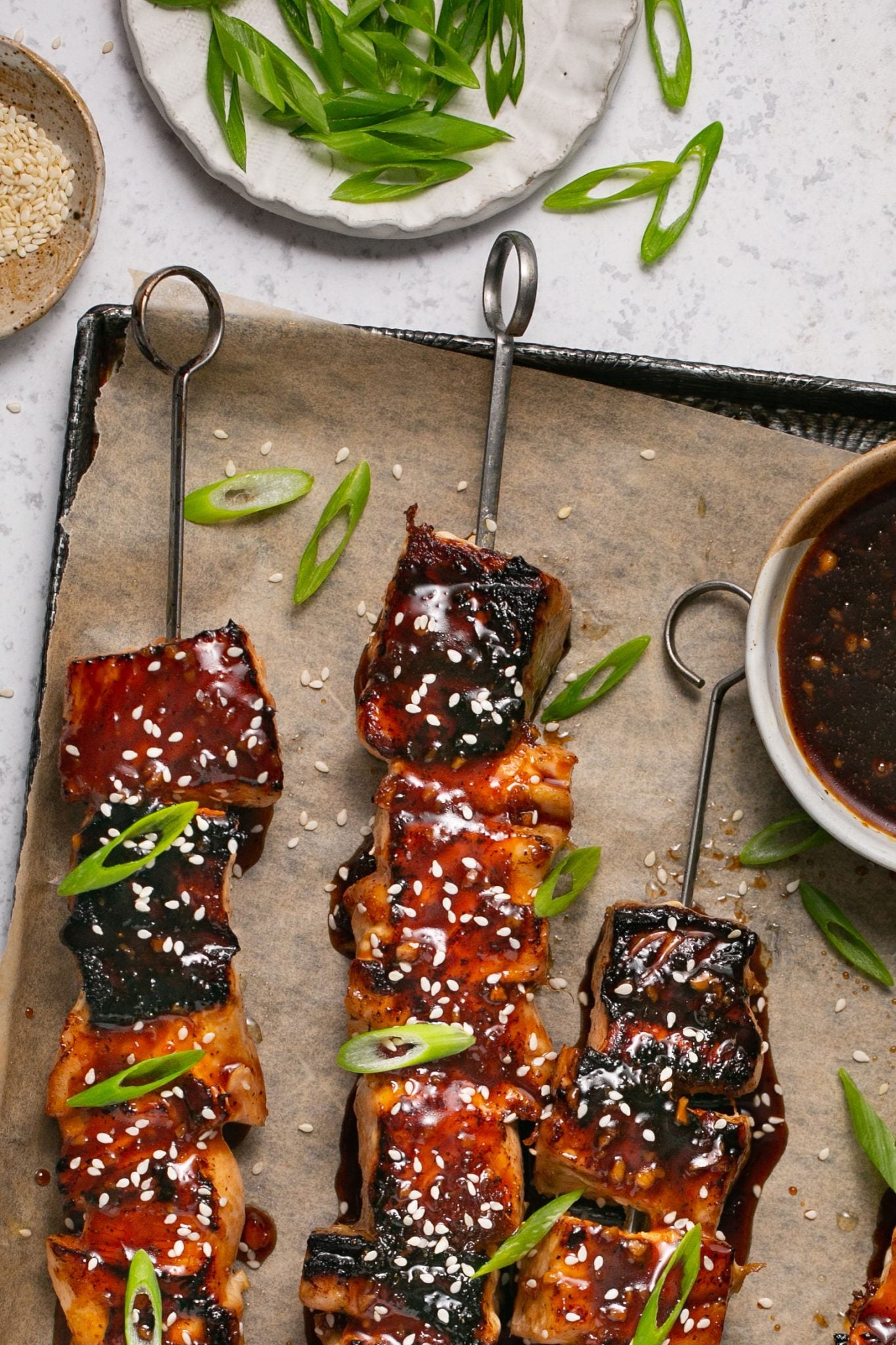 Grilled Salmon Skewers | Every Last Bite Grilled Salmon Skewers
