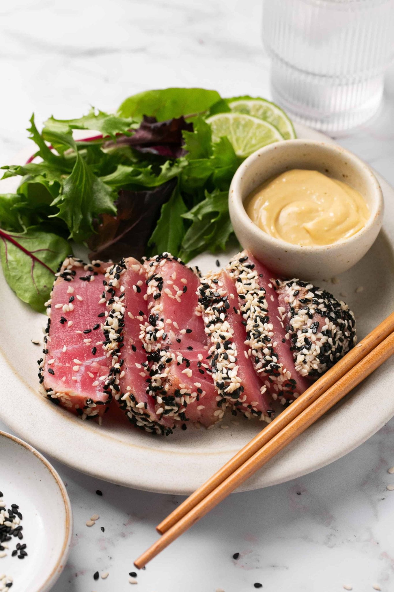 Sesame Crusted Air Fryer Tuna Steak | Every Last Bite Sesame Crusted Air Fryer Tuna Steak
