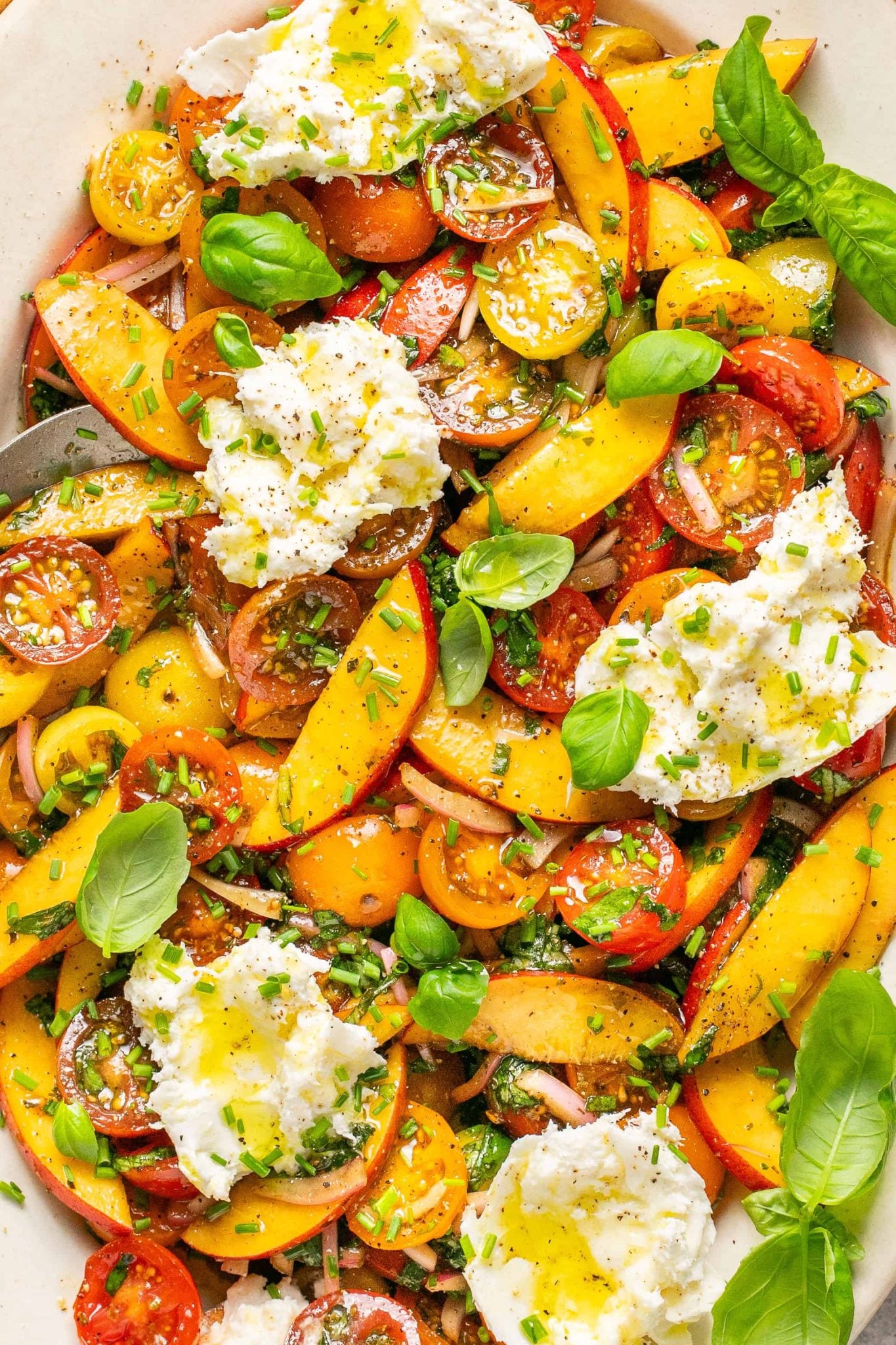 Burrata and Peach Salad | Every Last Bite Burrata and Peach Salad