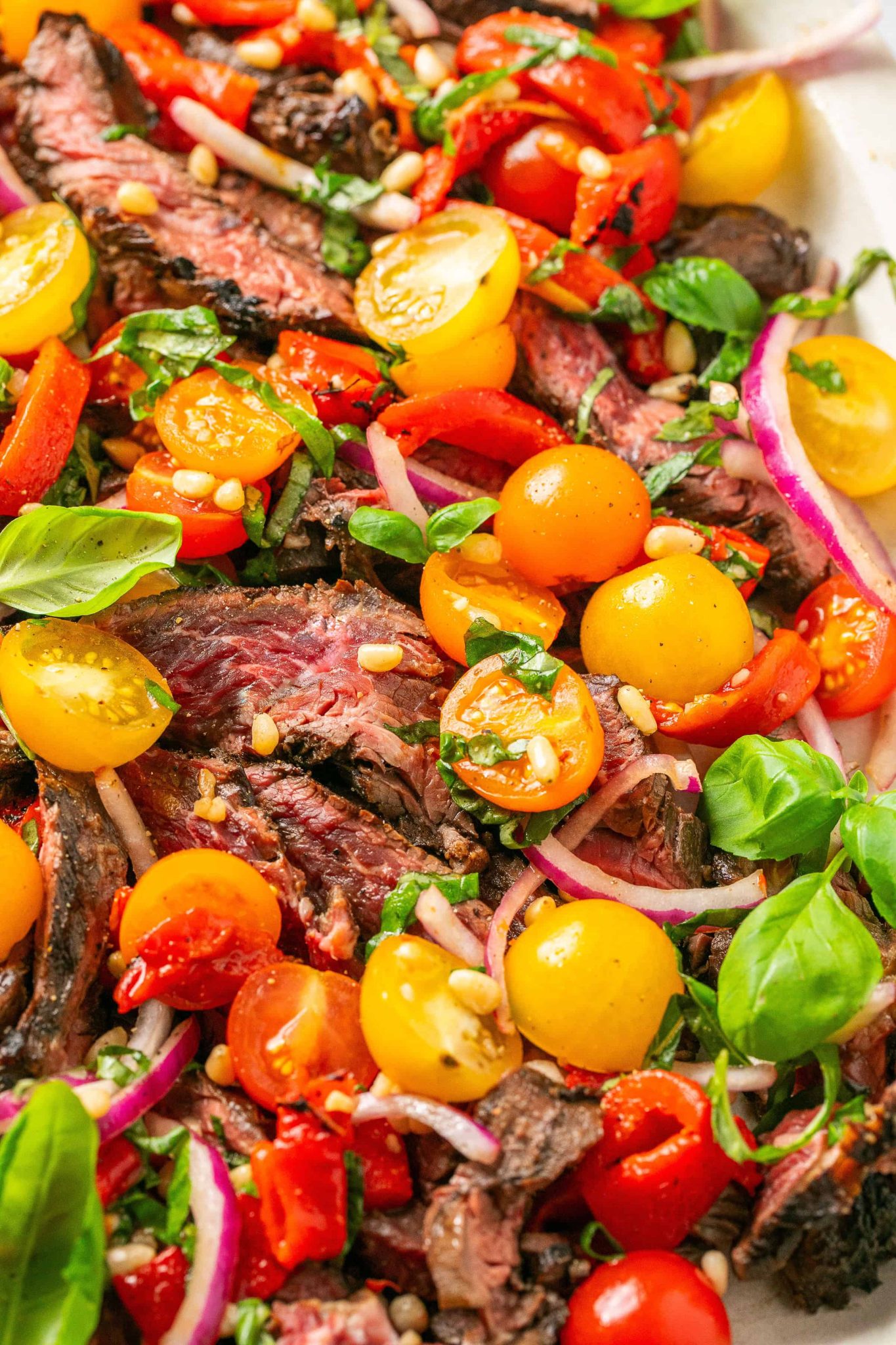 Grilled Hanger Steak with Tomato Salad | Every Last Bite Grilled Hanger Steak with Tomato Salad