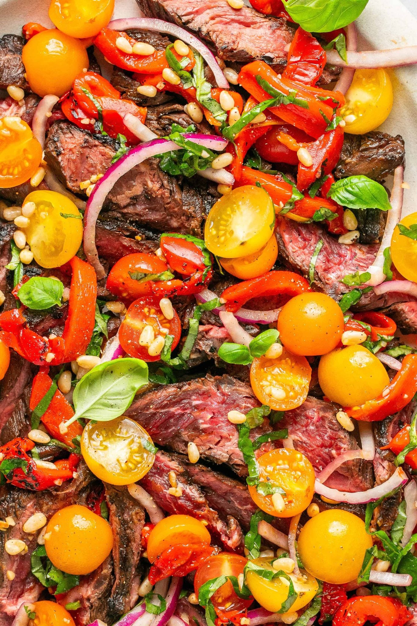 Grilled Hanger Steak with Tomato Salad Grilled Hanger Steak with Tomato Salad