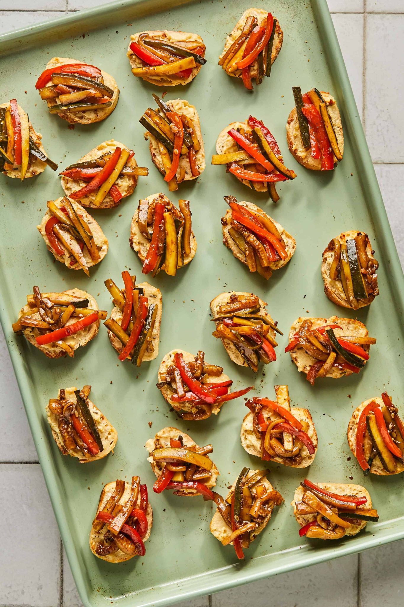 Balsamic Vegetable Crostini | Every Last Bite Balsamic Vegetable Crostini