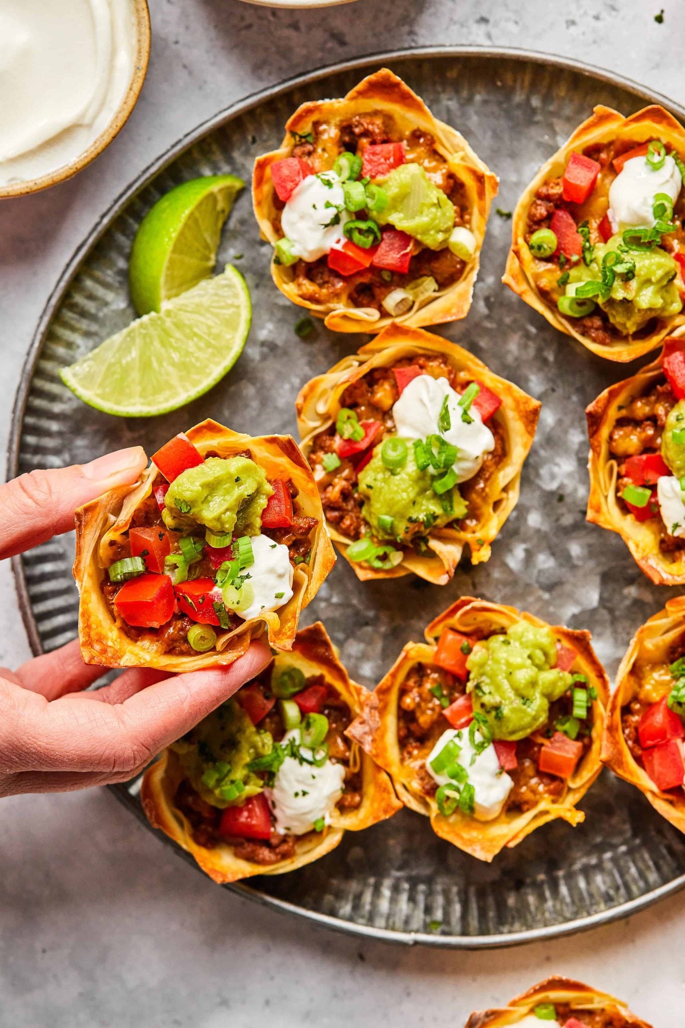Wonton Taco Cups | Every Last Bite Wonton Taco Cups