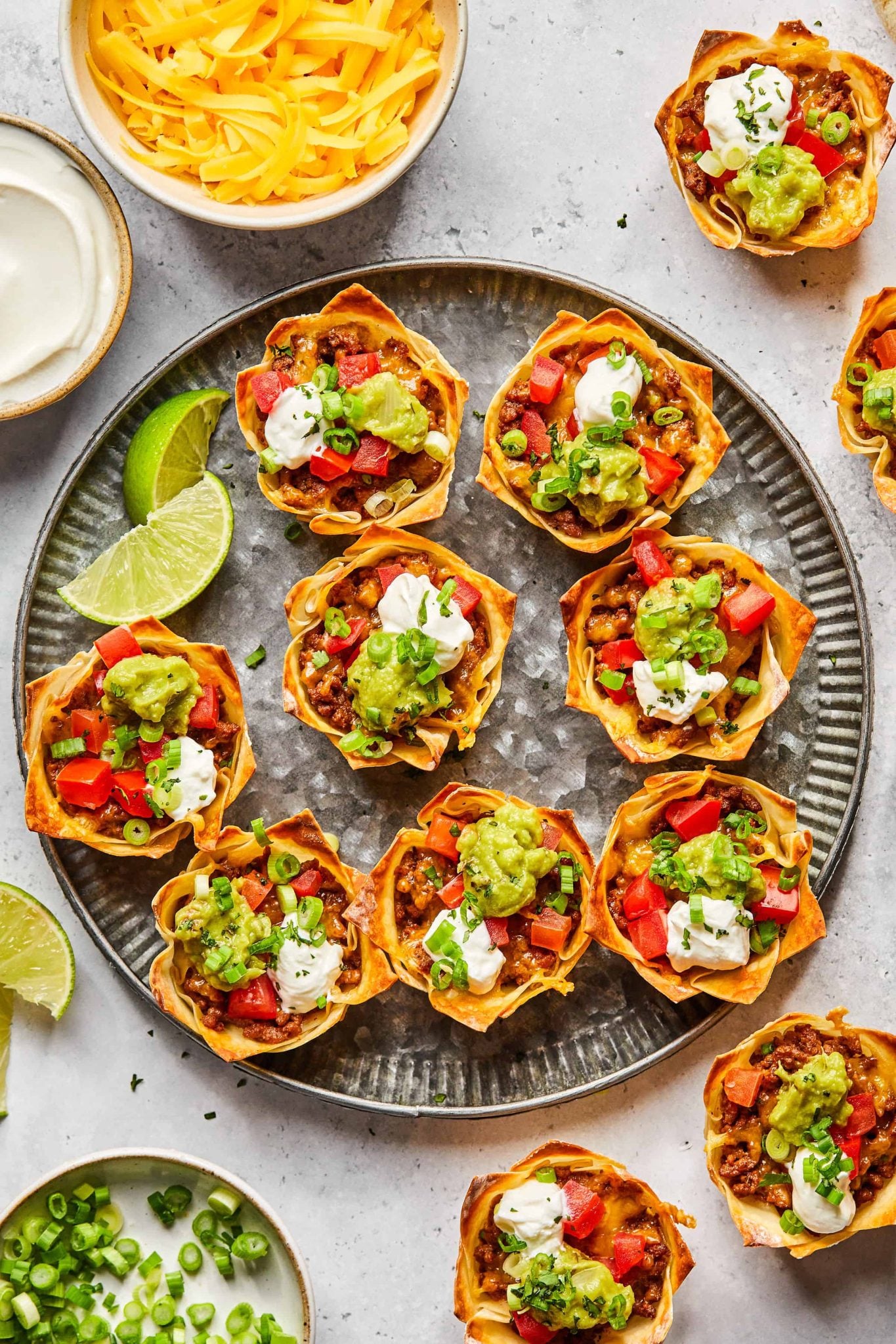 Wonton Taco Cups | Every Last Bite Wonton Taco Cups