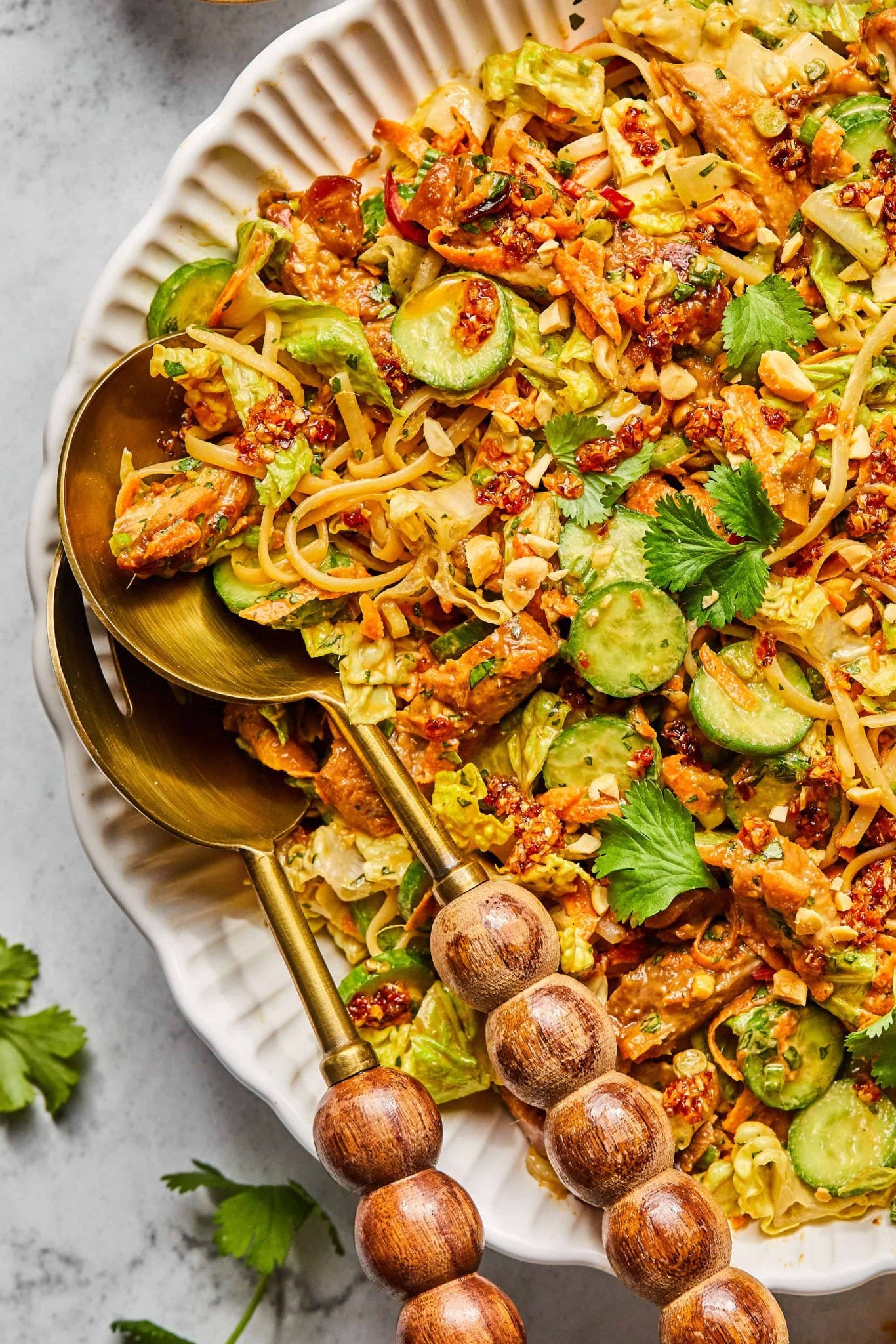 Chicken Asian Noodle Salad with Peanut Dressing Asian Noodle Salad