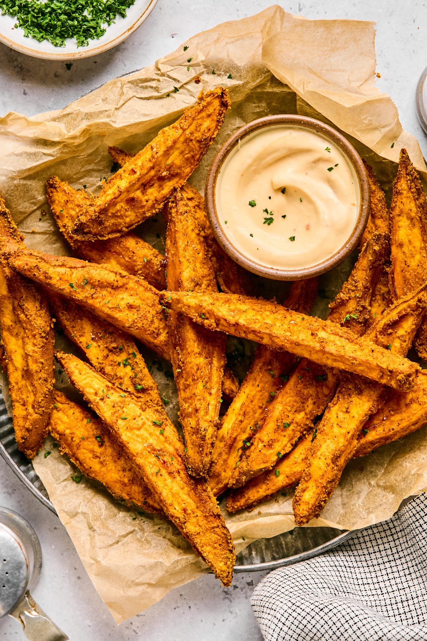 Air Fryer Sweet Potato Wedges | Every Last Bite Air Fryer Sweet Potato Wedges