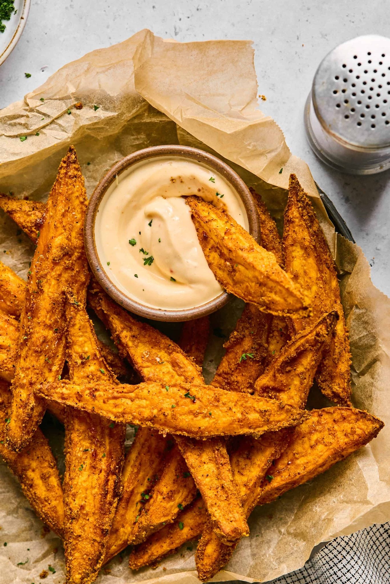 Air Fryer Sweet Potato Wedges | Every Last Bite Air Fryer Sweet Potato Wedges