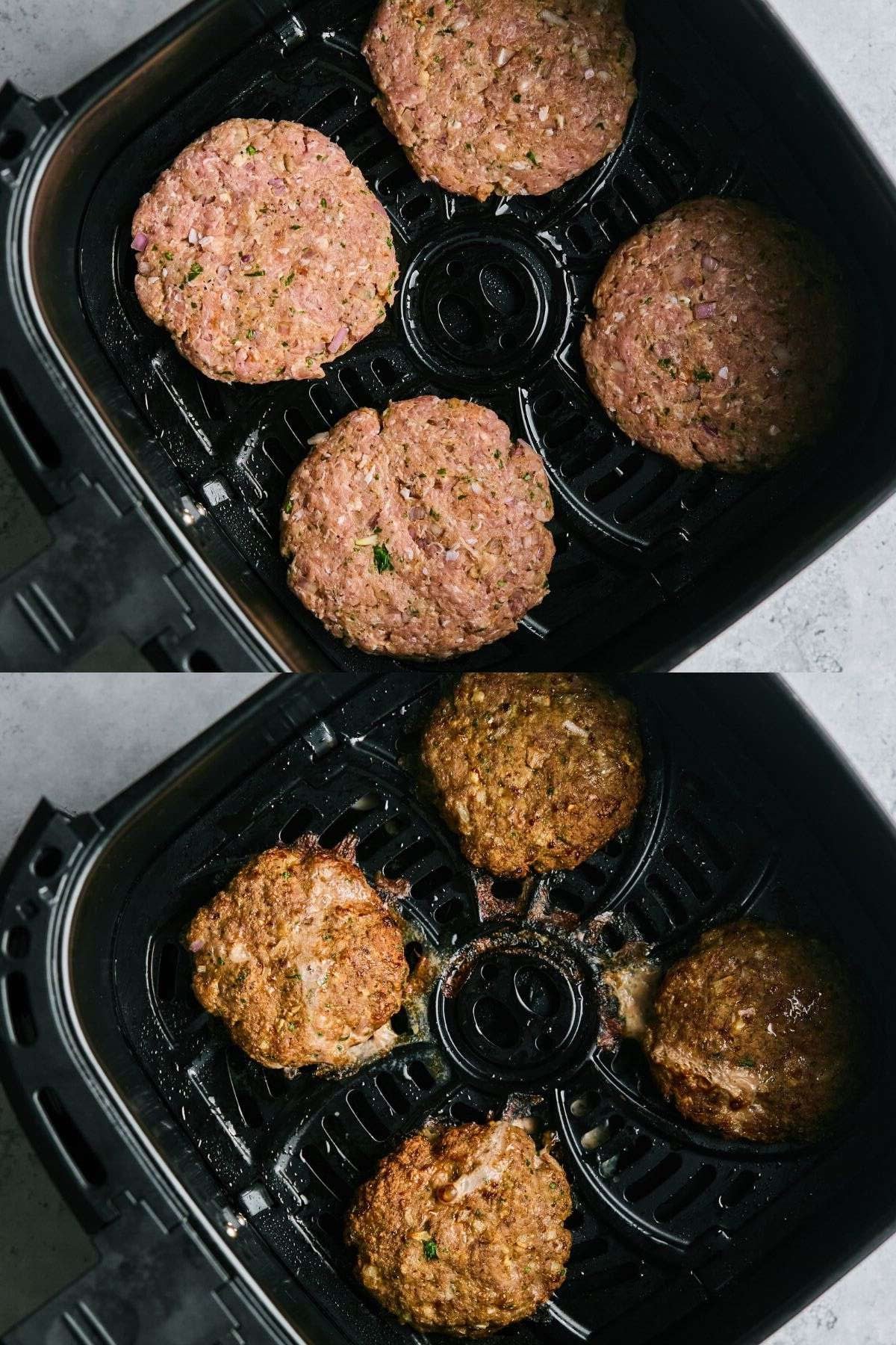 Air Fryer Burgers