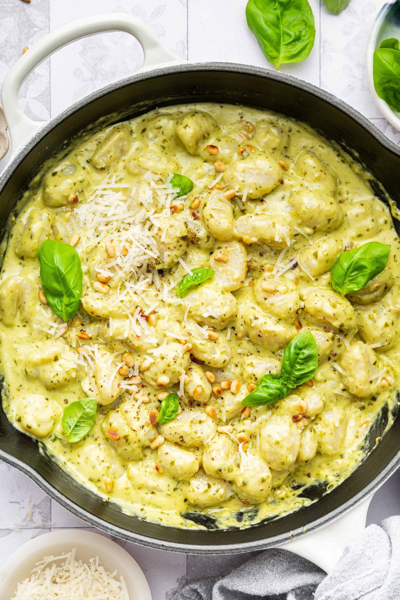 Creamy Pesto Gnocchi | Every Last Bite