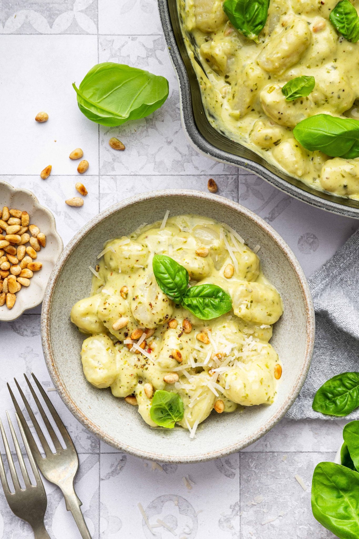 Creamy Pesto Gnocchi | Every Last Bite Creamy Pesto Gnocchi