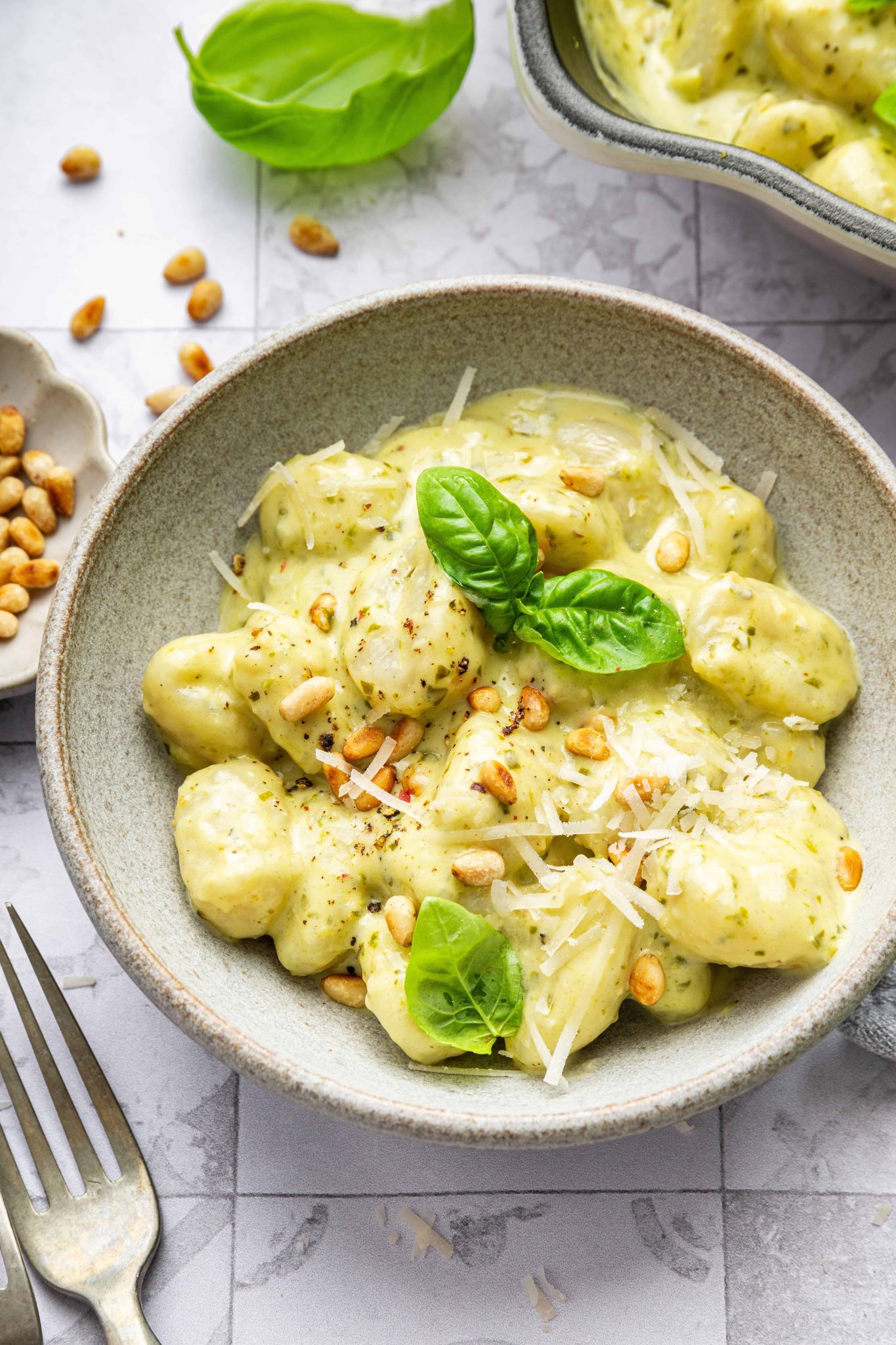 Creamy Pesto Gnocchi | Every Last Bite Creamy Pesto Gnocchi