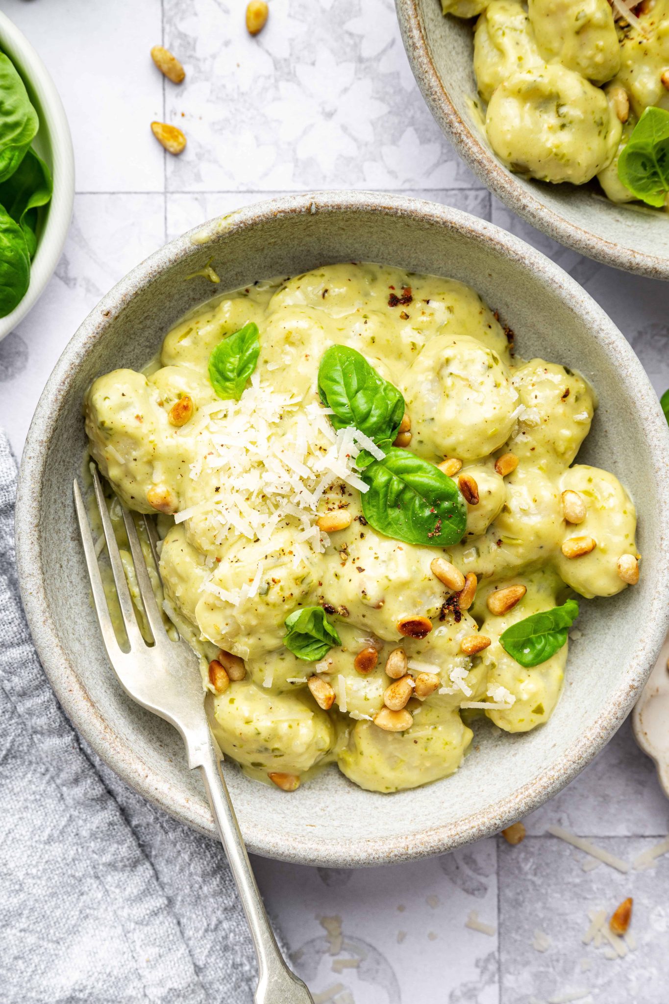 Creamy Pesto Gnocchi | Every Last Bite Creamy Pesto Gnocchi
