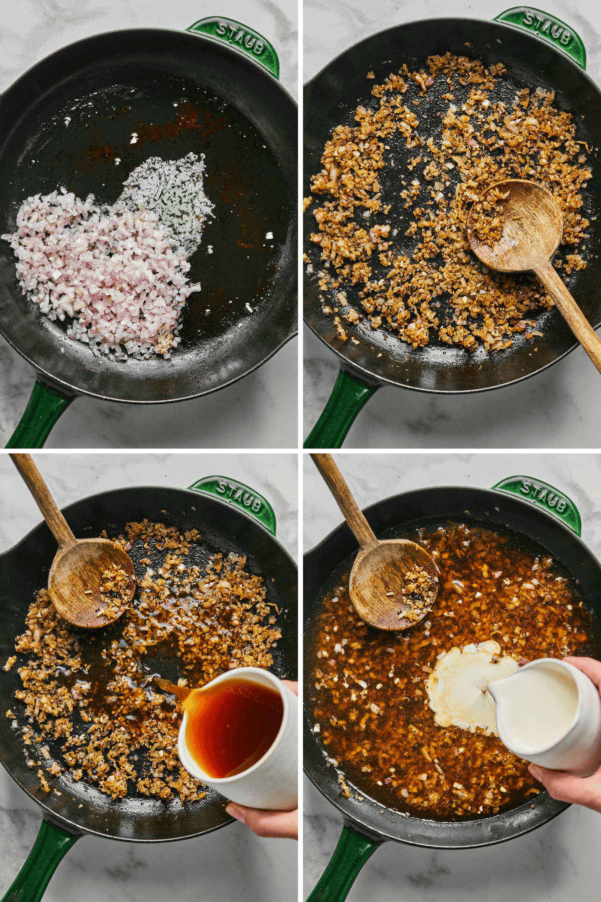 Peppercorn Chicken | Every Last Bite Making the Sauce