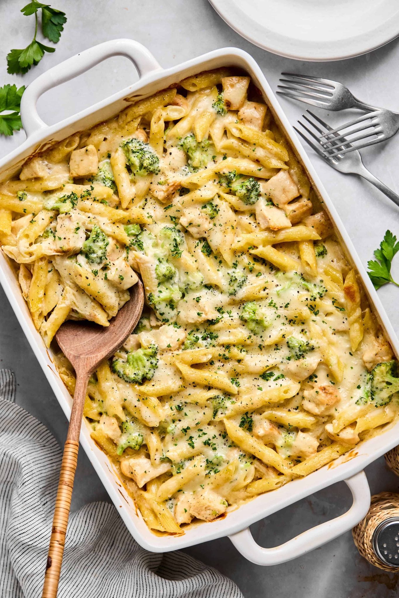 Chicken and Broccoli Pasta Bake | Every Last Bite Chicken and Broccoli Pasta Bake
