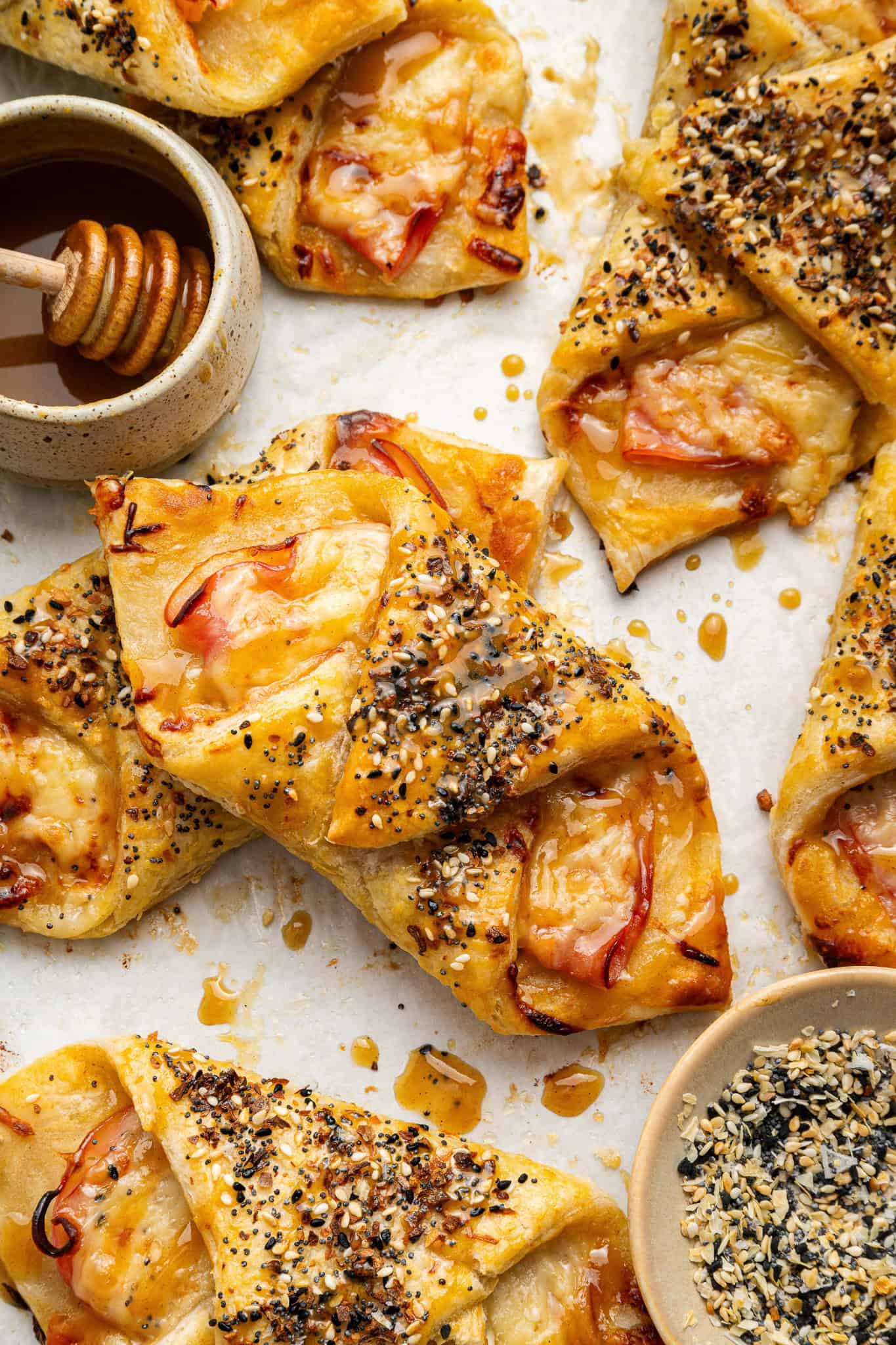 Ham and Cheese Puff Pastry Bundles | Every Last Bite Ham and Cheese Puff Pastry