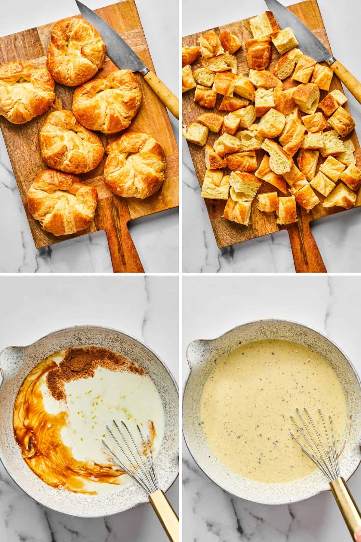 Blueberry Cream Cheese Croissant Casserole | Every Last Bite How to make the casserole