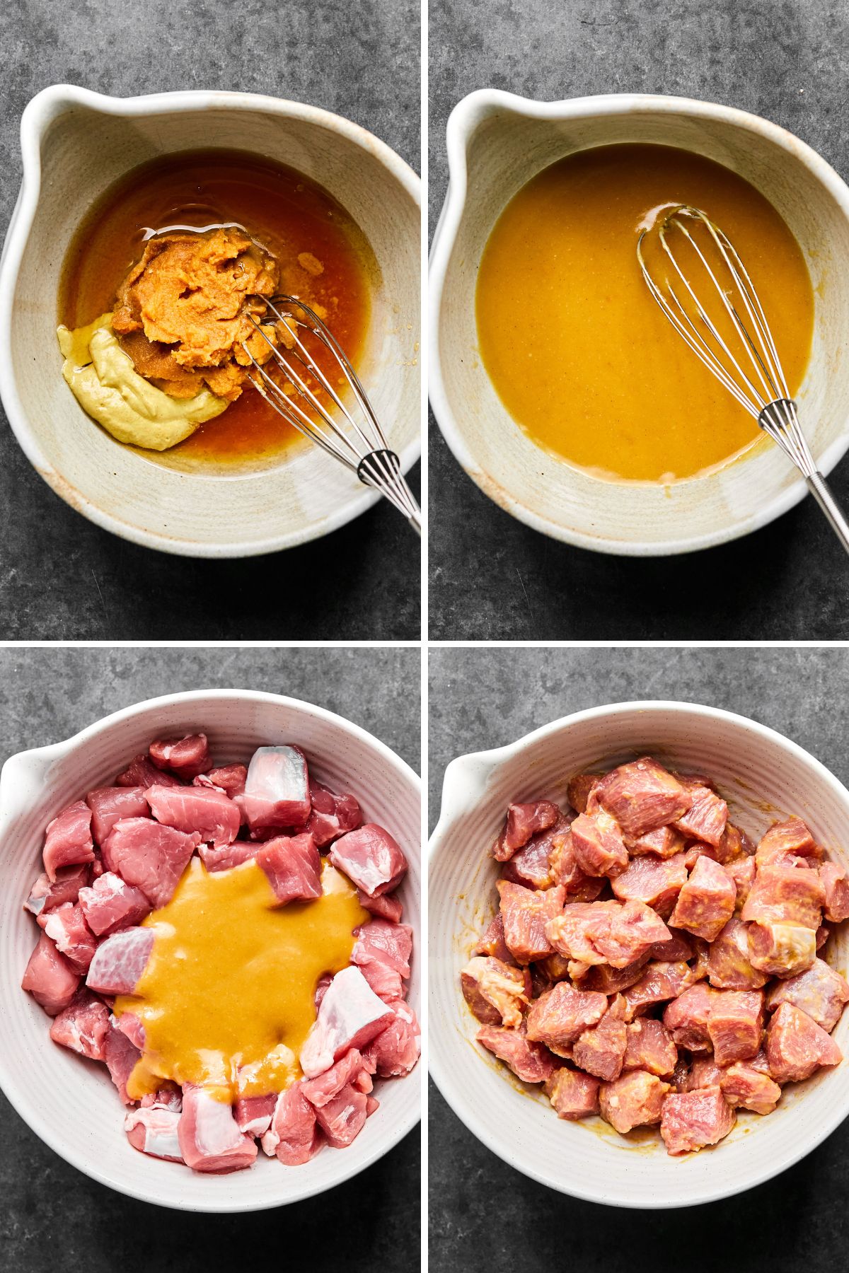 Grilled Pork Skewers | Every Last Bite marinating pork tenderloin