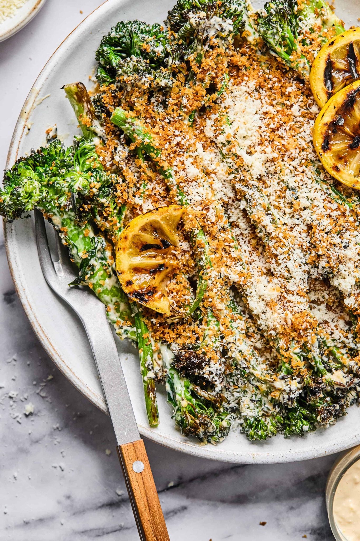 Grilled Broccolini Caesar | Every Last Bite Grilled Broccolini Caesar