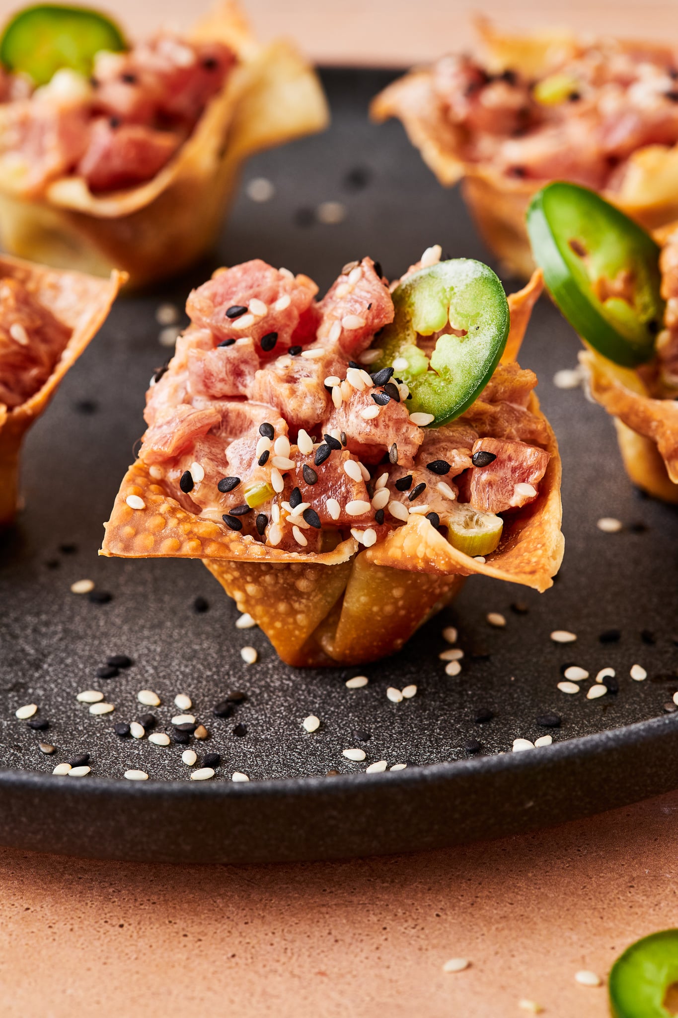 Spicy Tuna Wonton Cups 