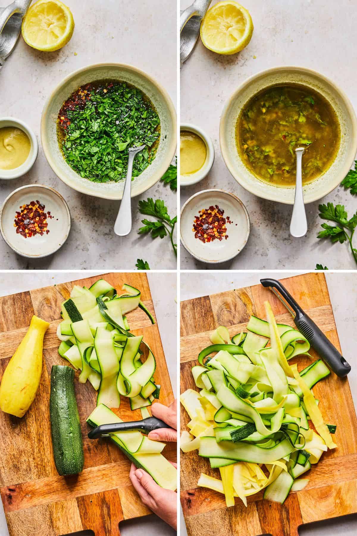 Dressing and Cutting Zucchini