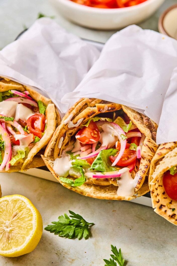Middle Eastern Smash Pitas