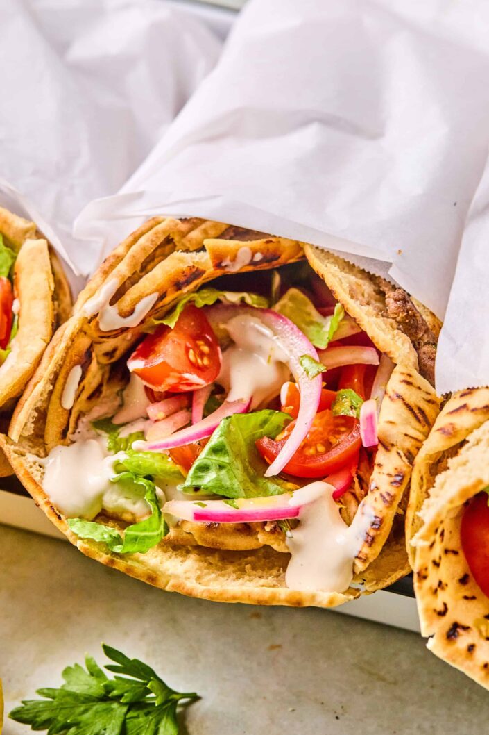 Middle Eastern Smash Pitas