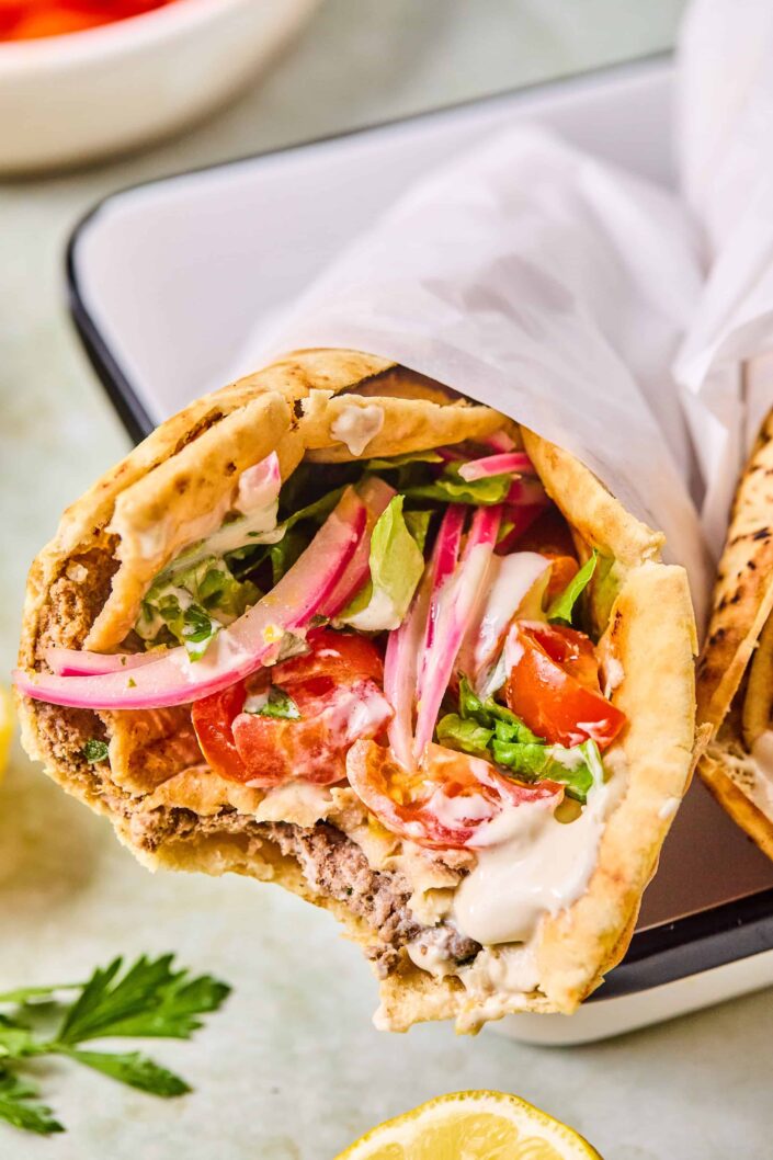 Middle Eastern Smash Pitas