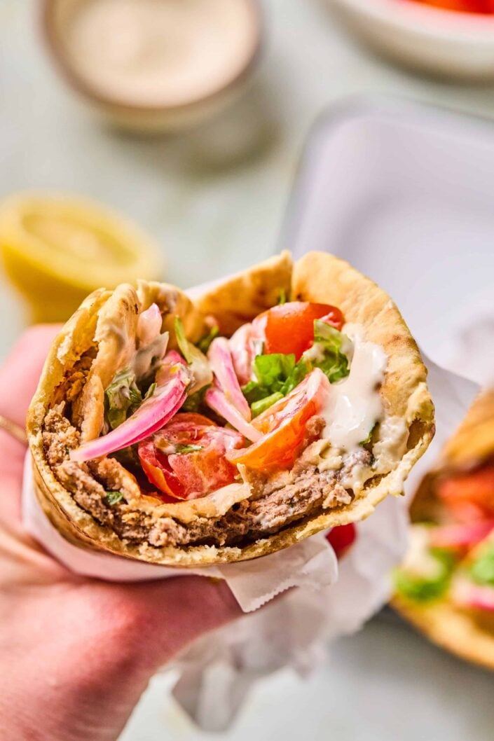 Middle Eastern Smash Pitas