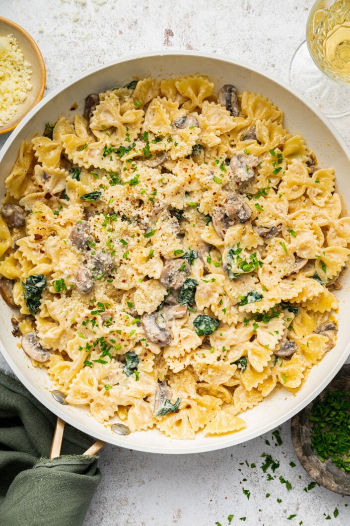 Spinach and Mushroom Pasta