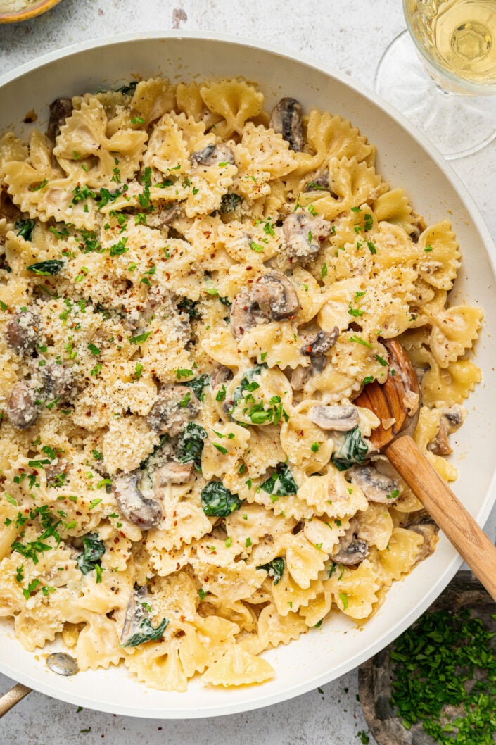 Spinach and Mushroom Pasta