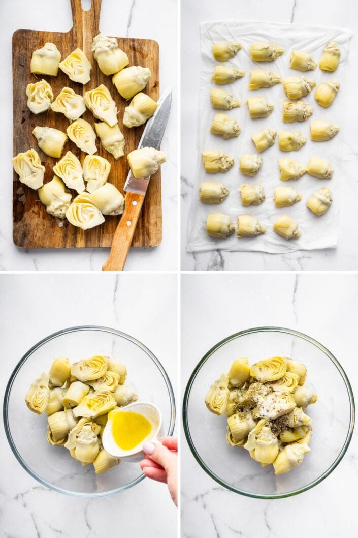 Making Air Fryer Artichokes