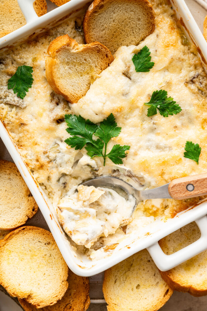 Creamy artichoke dip