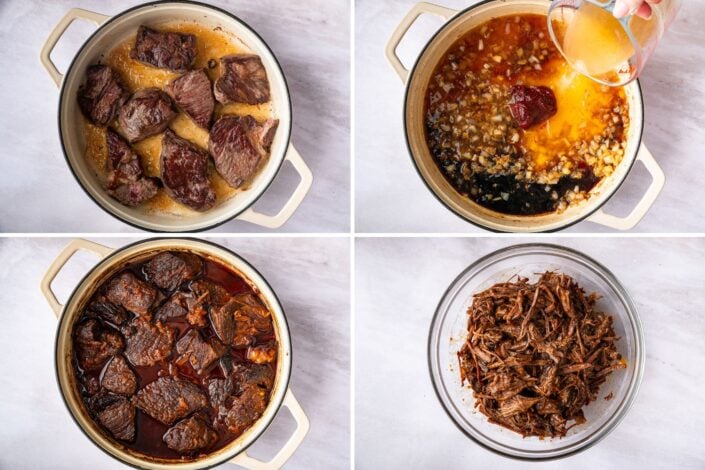 making the korean beef 