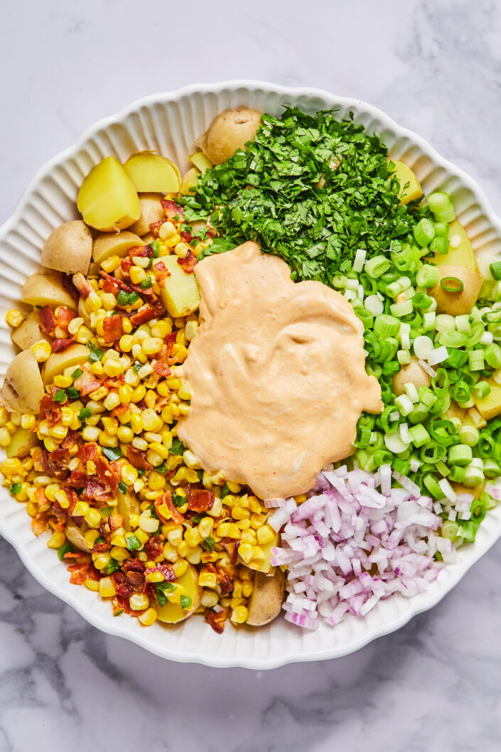 Assemble the potato salad